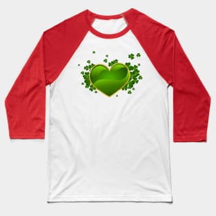 Green Heart Baseball T-Shirt